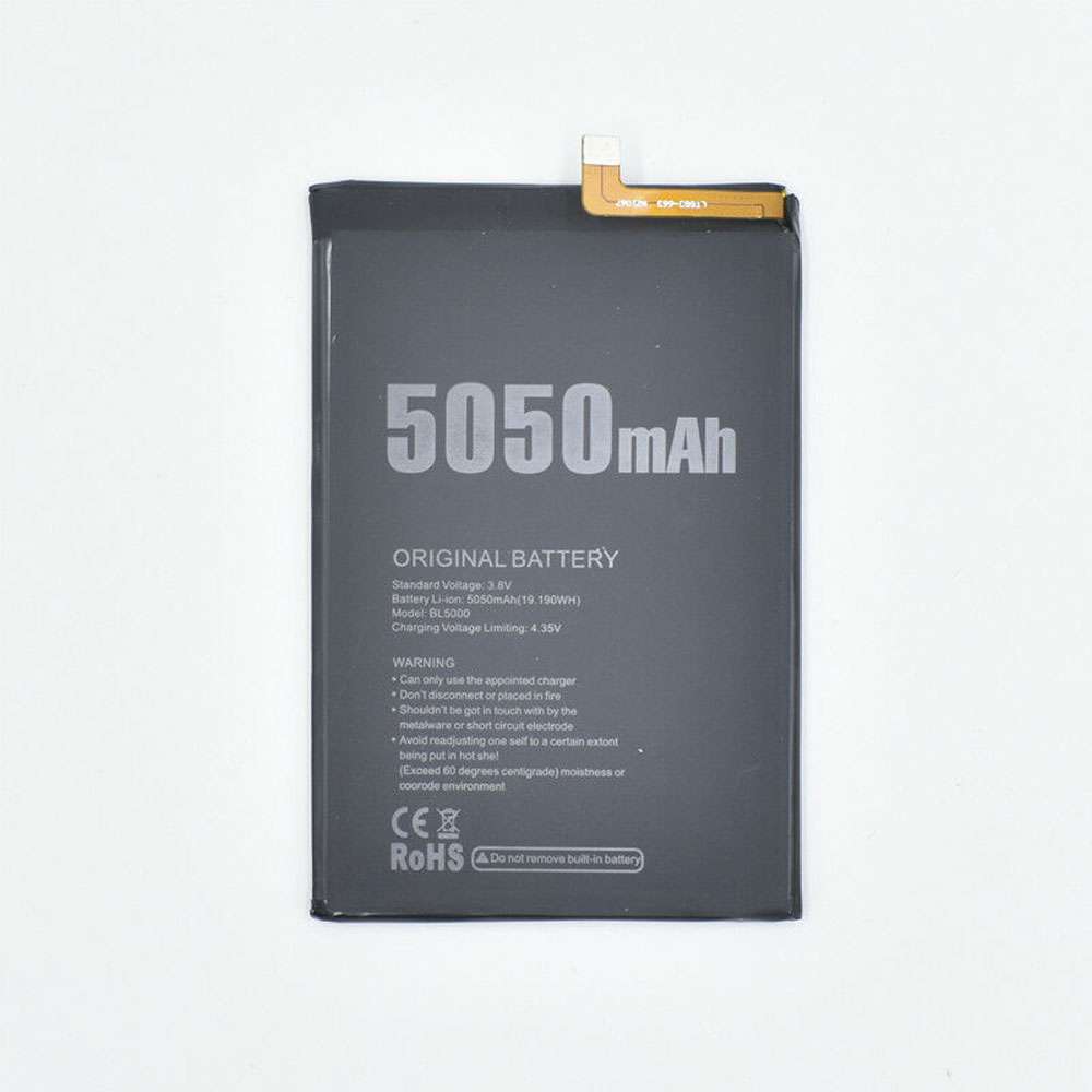 3.8V/4.35V 5050mAh/19.19WH BL5000 Smartphone Battery for DOOGEE BL5000