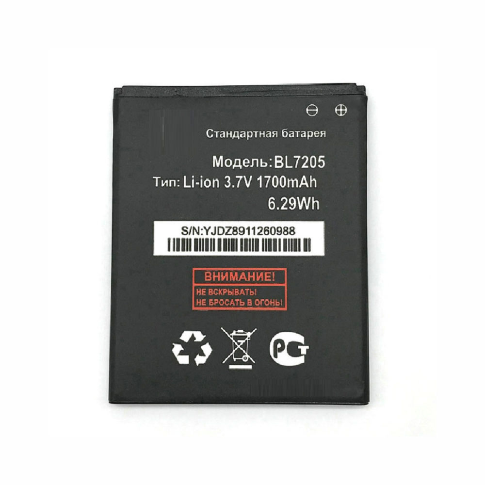 3.7V 1700mAh/6.29WH BL7205 Smartphone Battery for FLY IQ4409