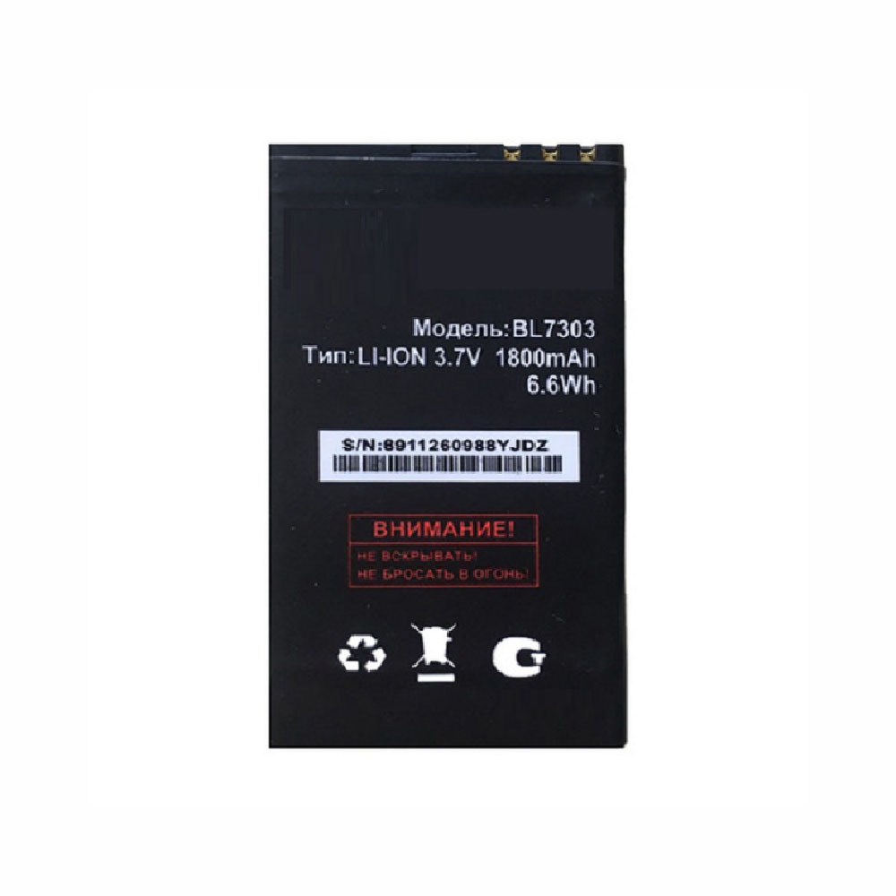 3.7V 1800mAh/6.6WH BL7303 Smartphone Battery for FLY TS107