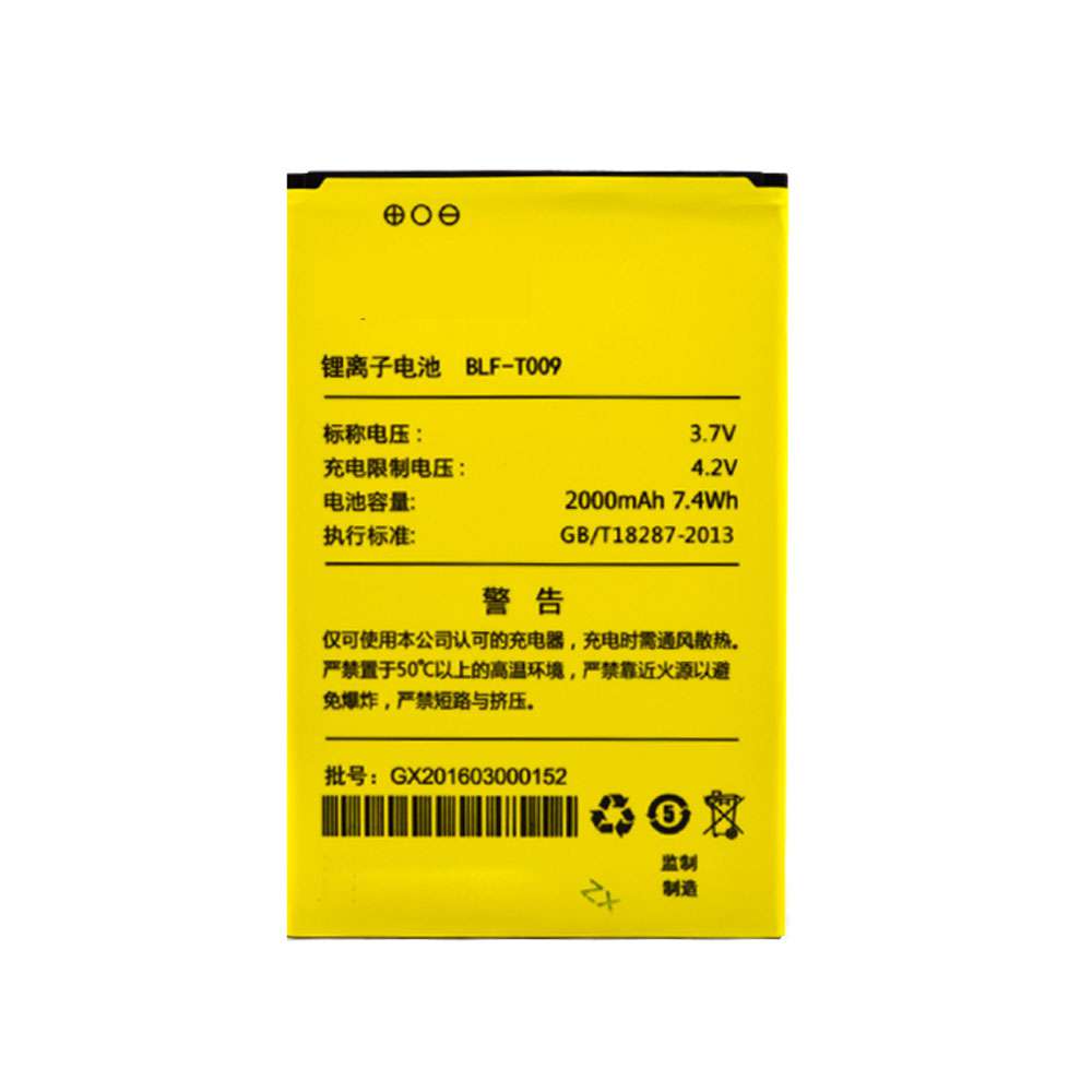 3.7V/4.2V 2000mAh/7.4WH BLF-T009 Smartphone Battery for Lephone T708 T708S