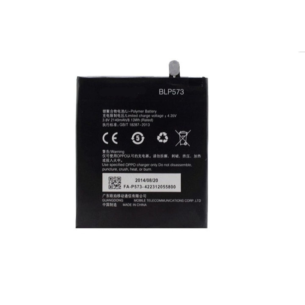 3.8V/4.35V 2140mAh/8.13WH BLP573 Smartphone Battery for OPPO N5117 N1mini R6007