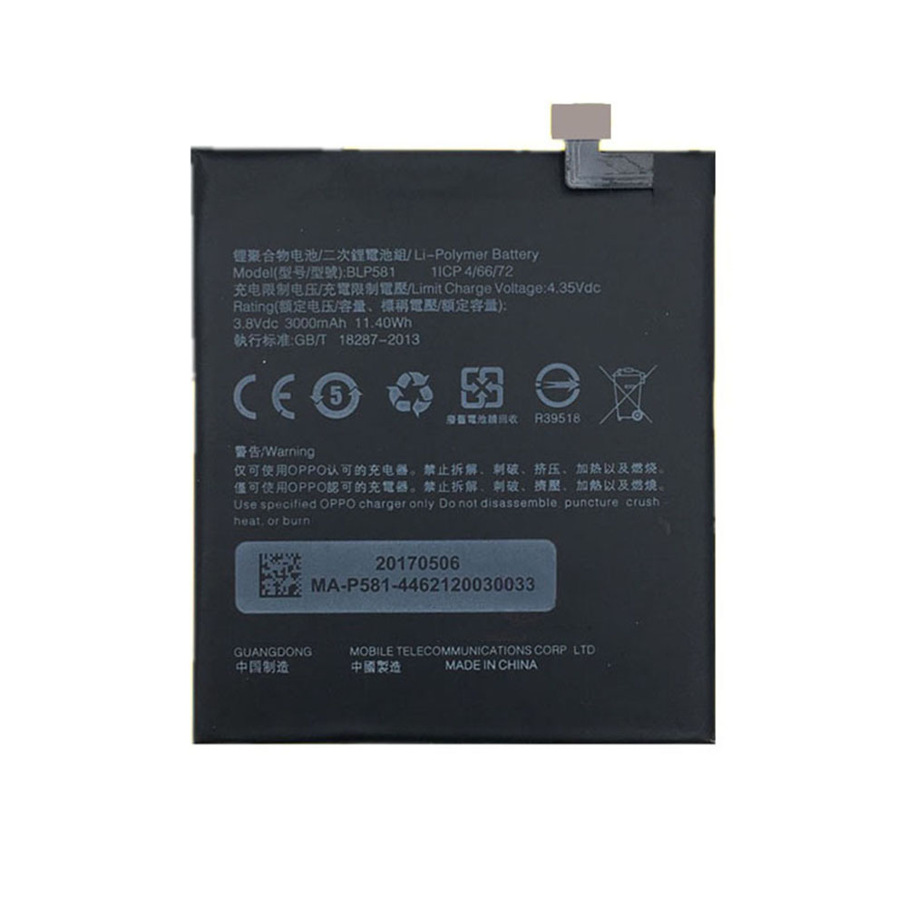 3.8V/4.35V 3000mAh/11.4WH BLP581 Smartphone Battery for OPPO N3 N3T N3S N3 Dual SIM N5206 N5207 N5209