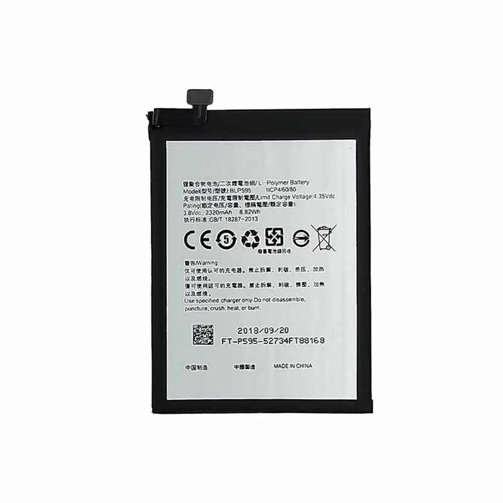 3.8V/4.35V 2320mAh/8.82WH BLP595 Smartphone Battery for Oppo R7