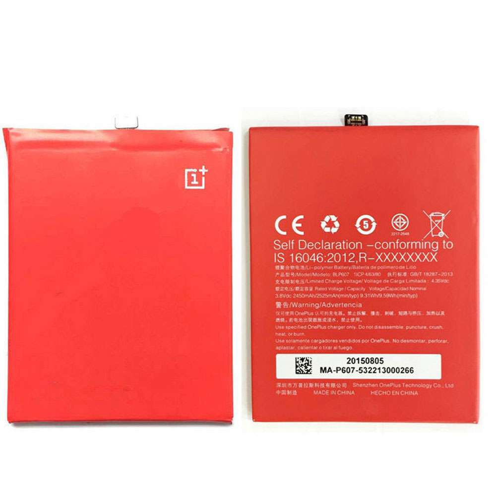 3.8V/4.35V 2450mAh /9.31WH Oppo OnePlus X Internal Replacement Battery