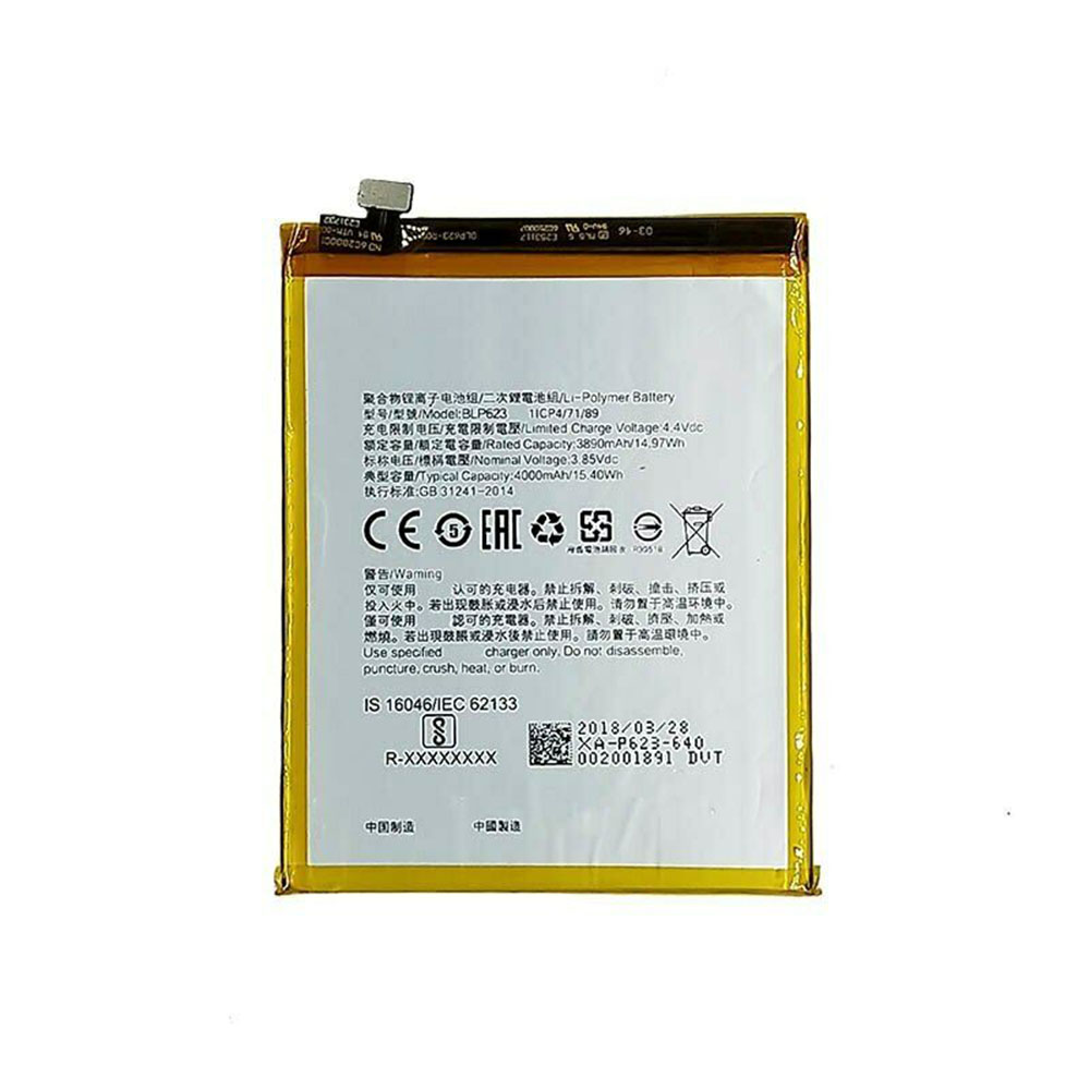 3.85V/4.4V 3890mAh/14.97WH BLP623 Smartphone Battery for OPPO R9s Plus
