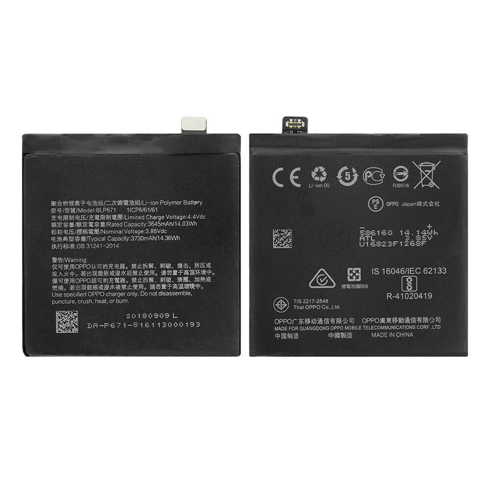 3.8V/4.35V 3645mAh/14.03WH OPPO Find X Replacement Battery
