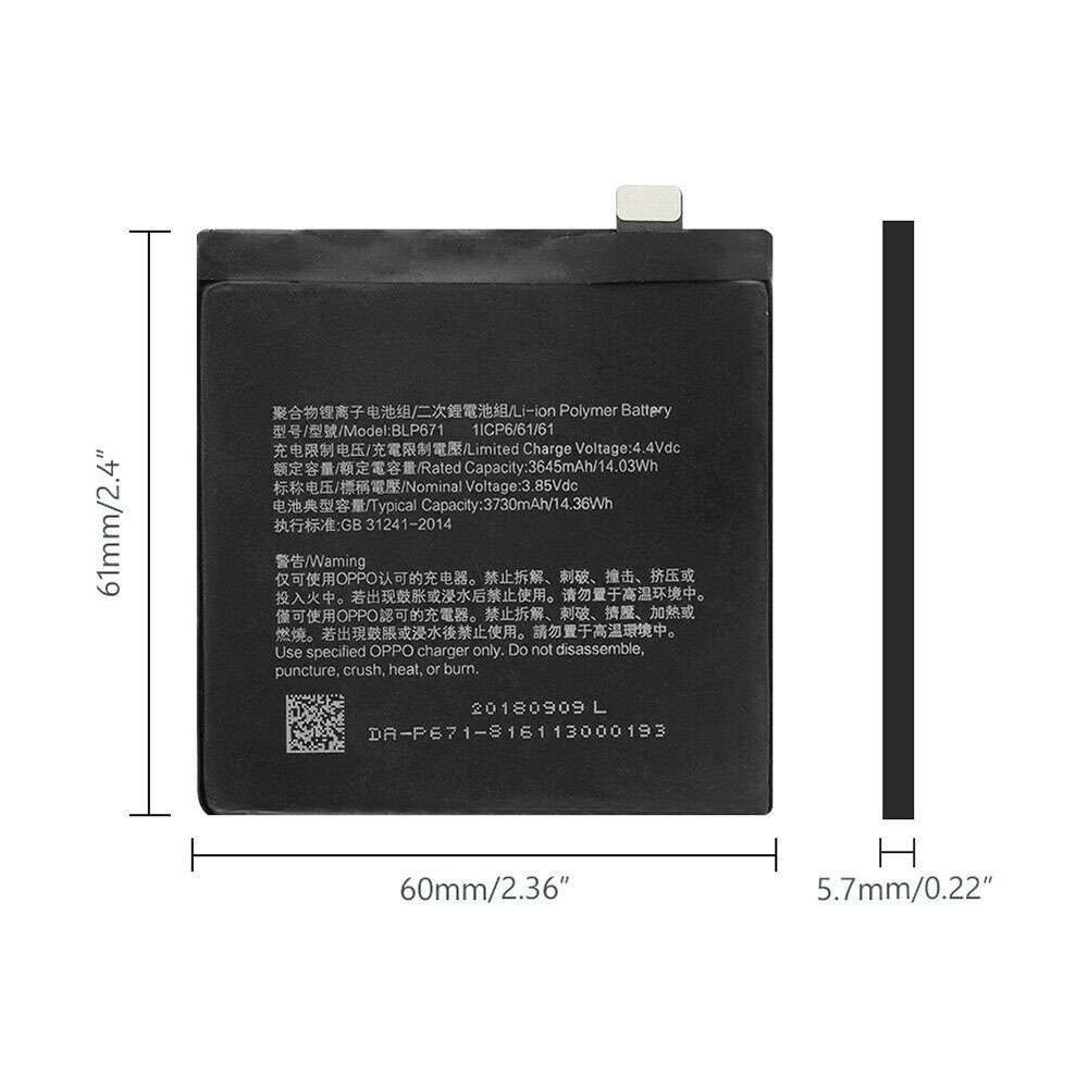 OPPO Find X battery