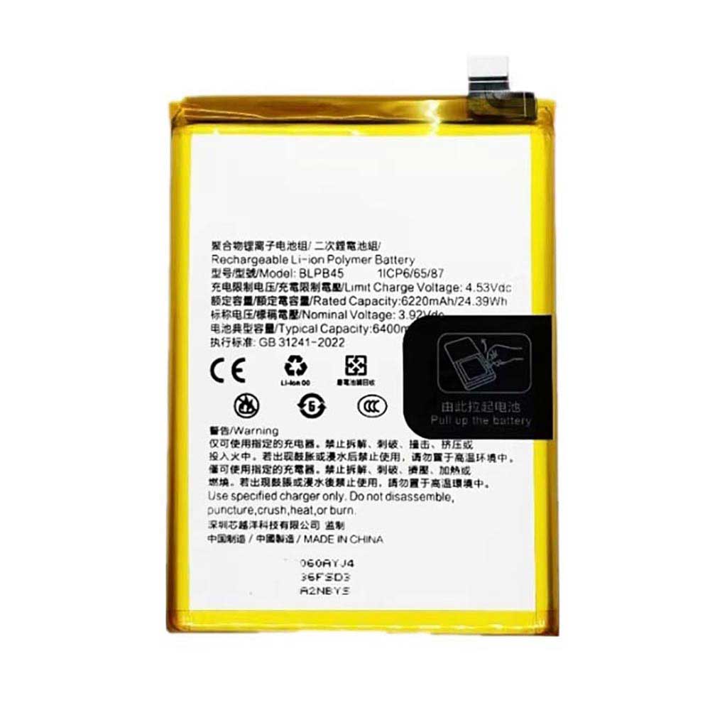 3.92V 6220mAh BLPB45 Smartphone Battery for OPPO K12