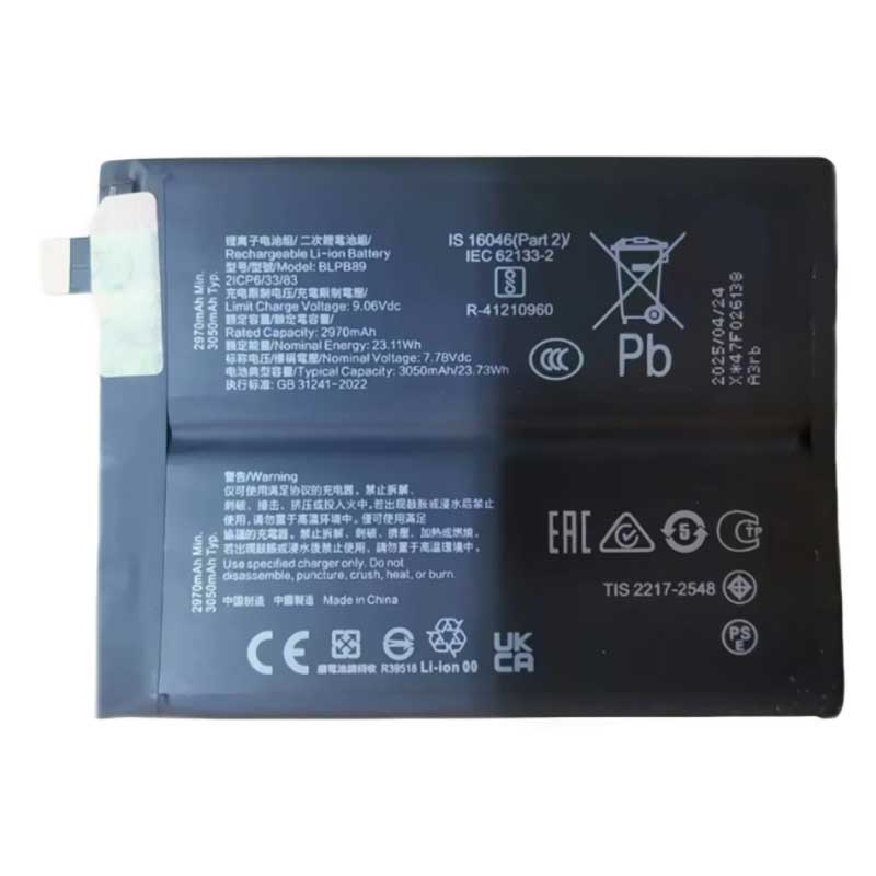 7.78V 3050mAh BLPB89 Smartphone Battery for OPPO ACE 5 Pro