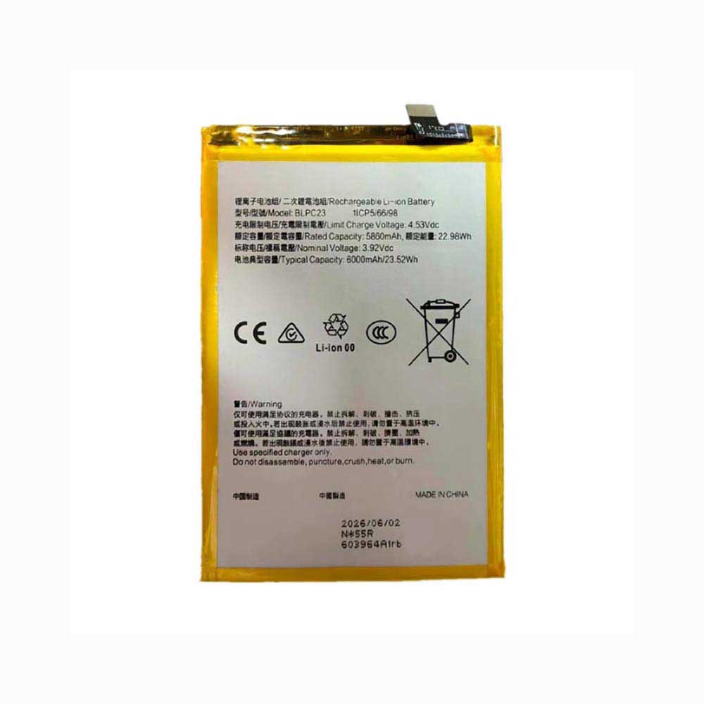 3.92V 6000mAh BLPC23 Smartphone Battery for OPPO A5 CPH2727