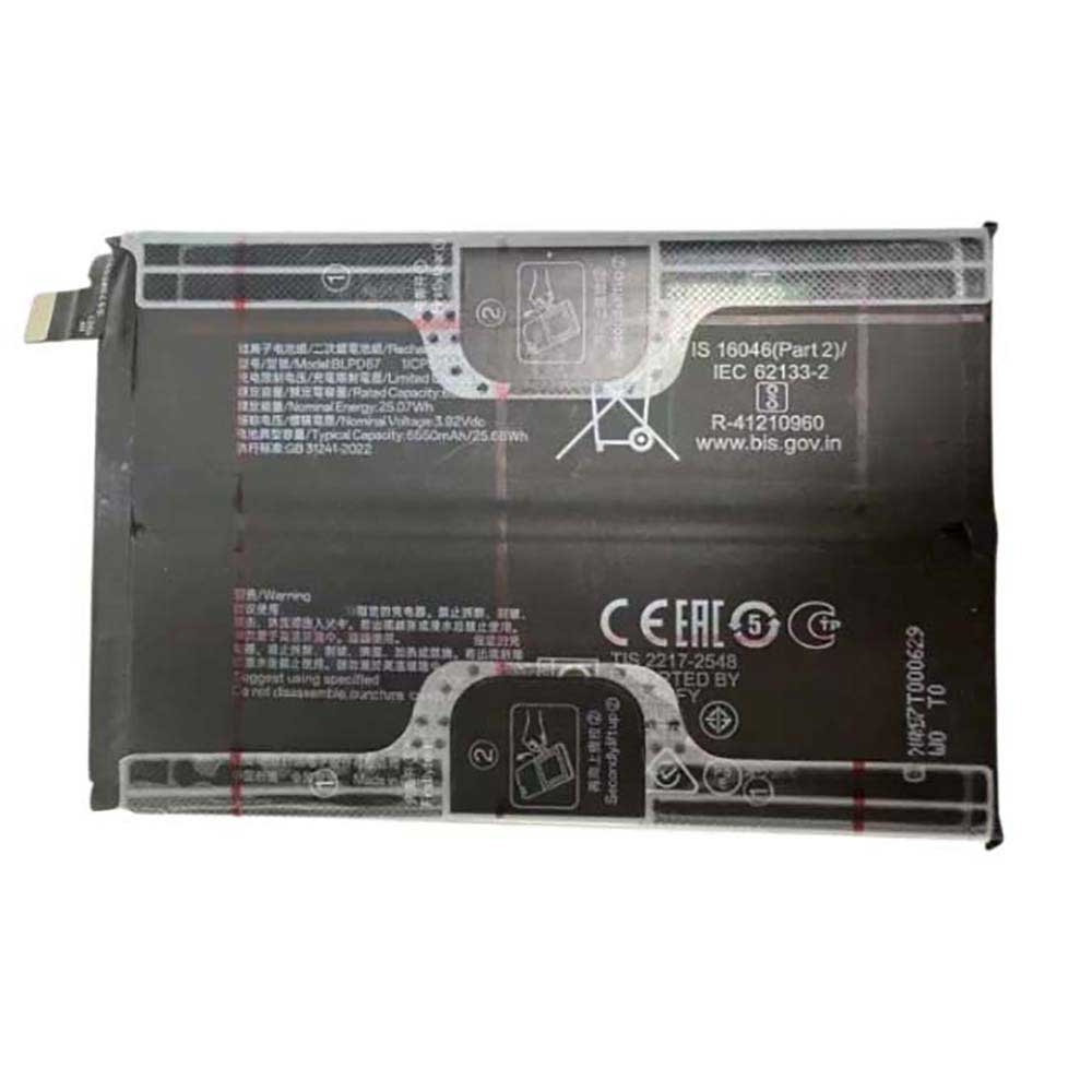 3.92V 6550mAh BLPD67 Smartphone Battery for Oppo BLPD67