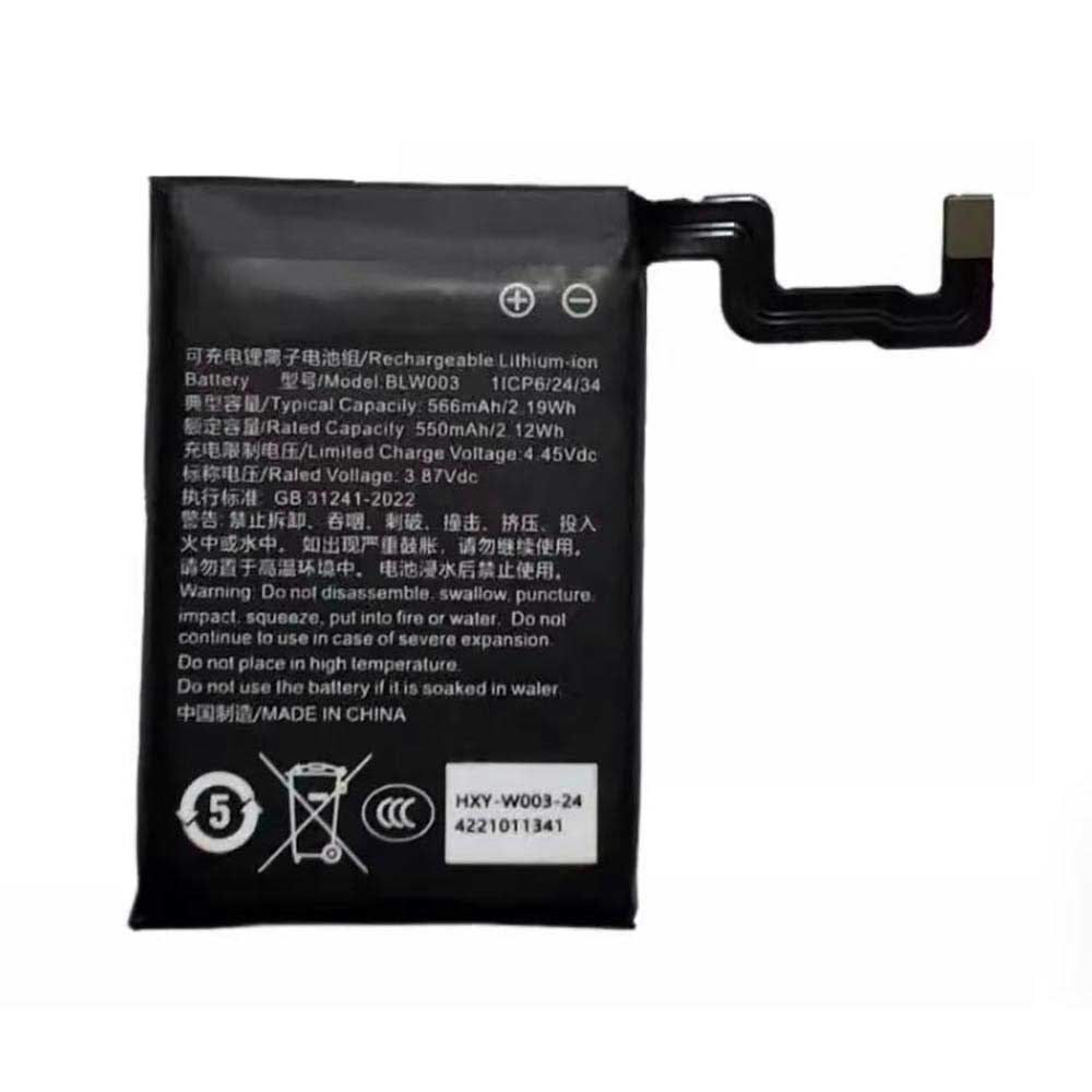 3.87V 550mAh BLW003 Smart Watch Battery for OPPO Watch3 Pro/OWW211