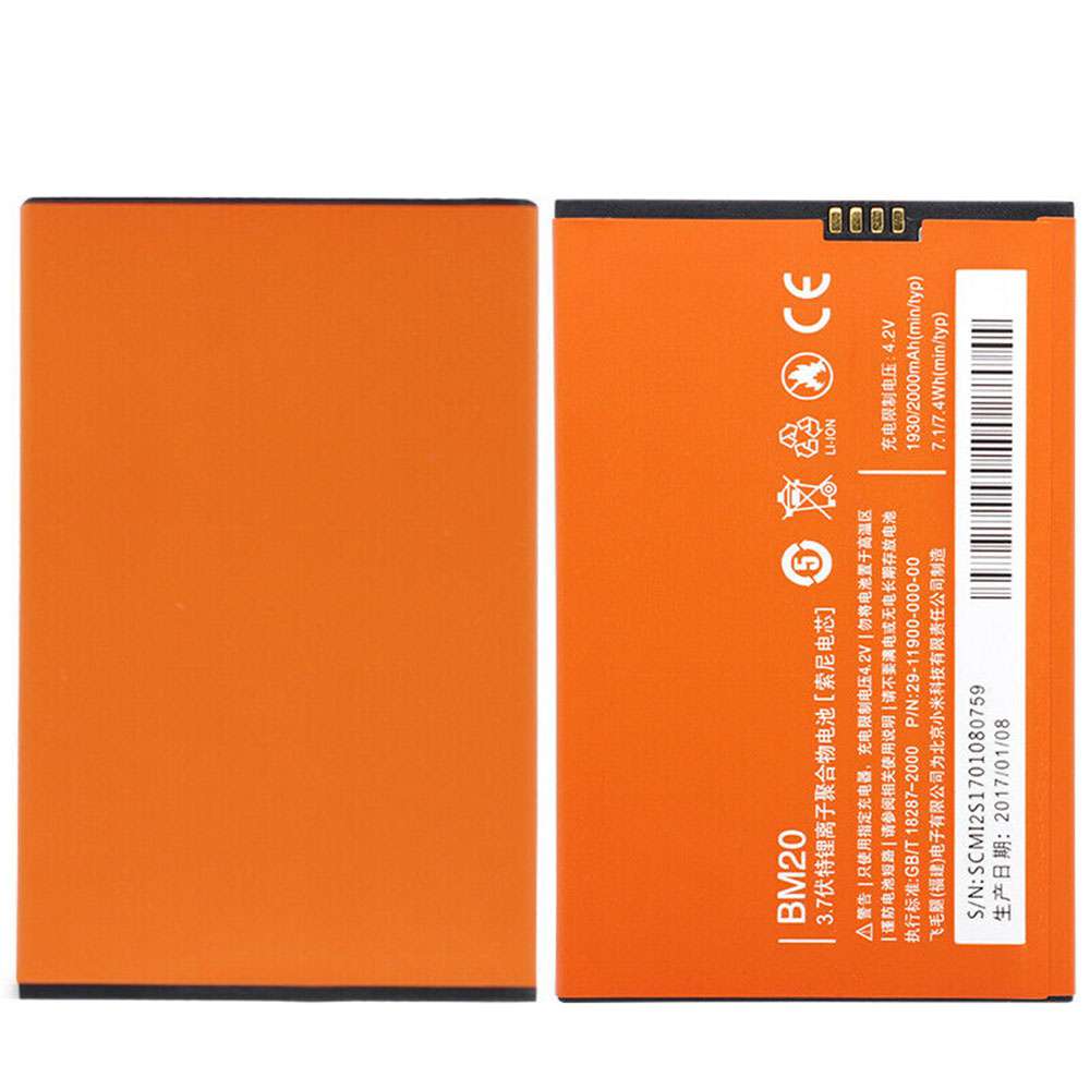 3.7V/4.2V 1930mAh/7.1WH Xiaomi Mi2S Mi2 M2 Replacement Battery
