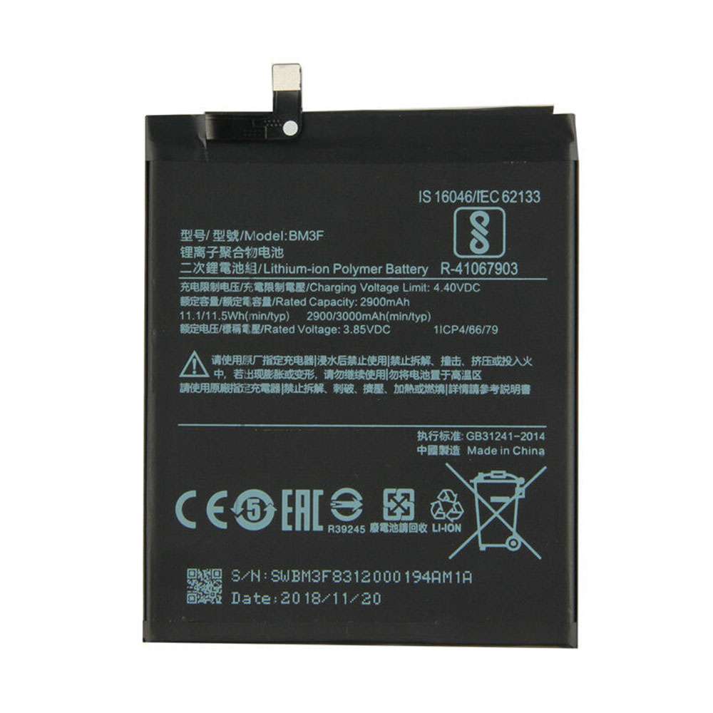 3.85V/4.4V 2900mAh/11.1WH Xiaomi 8 MI8 M8 Replacement Battery