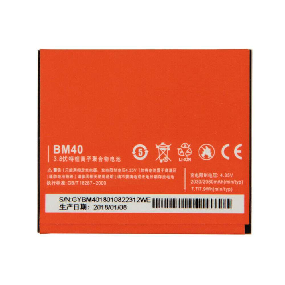 3.8V/4.35V 2030mAh/7.7WH Xiaomi Mi 2A Redmi 1S Redrice 2 Replacement Battery
