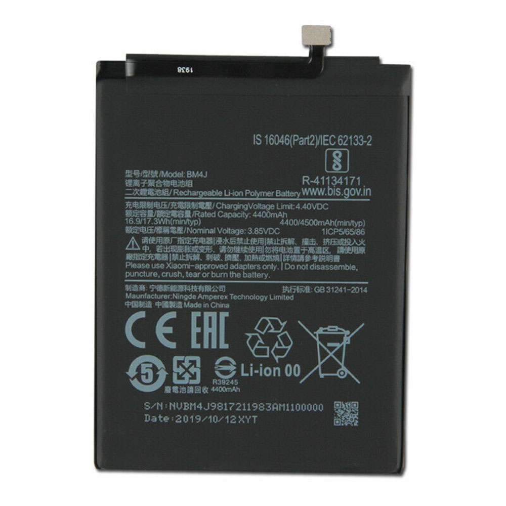 3.85V/4.4V 4400mAh/16.9WH Xiaomi Redmi Note 8 Pro Authentic Replacement Battery