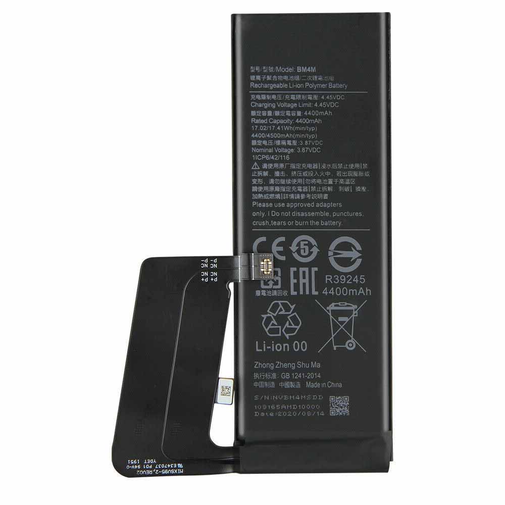3.87V/4.45V 4400mAh/17.02Wh BM4M Smartphone Battery for Xiaomi 10 Pro 5G Mi Phone