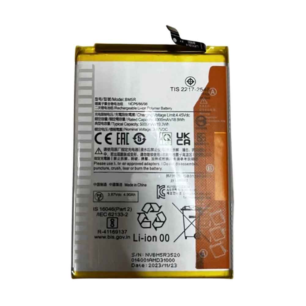 3.87V 5000mAh BM5R Smartphone Battery for Xiaomi Redmi 12
