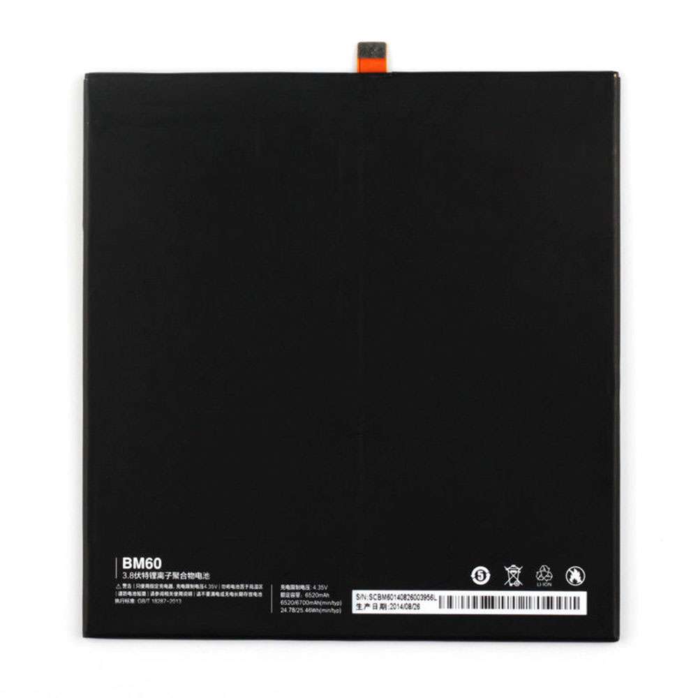 3.8V/4.35V 6520mAh BM60 Tablet Battery for Xiaomi Pad 1 Mipad 1 A0101