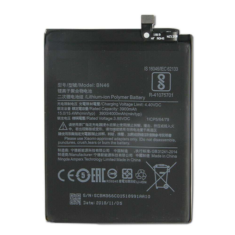 3.85V/4.4V 3900mAh/15.0WH Xiaomi Note 8 Note8 Redmi 7 Redmi7 Note 6 Note6 Replacement Battery