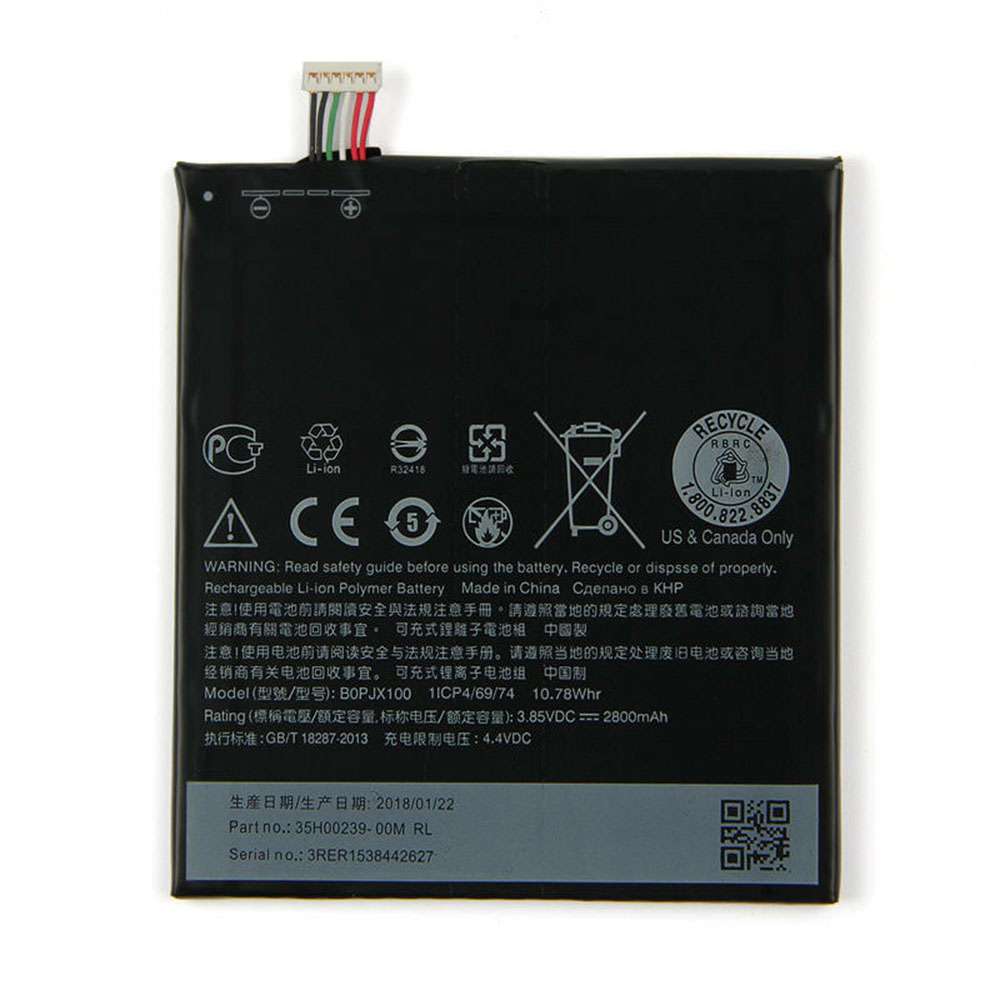 3.85V/4.4V 2800mAh/10.78WH HTC Desire E9 A53 E9X One E9+ E9pt A55 Replacement Battery