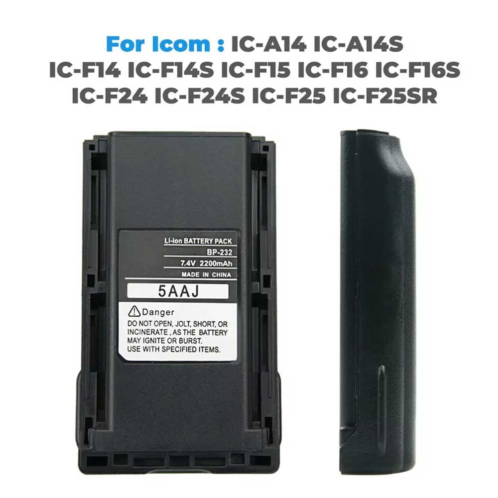 7.4V 2200mAh ICOM IC-F14 IC-F3062 IC-F3011 Replacement Battery