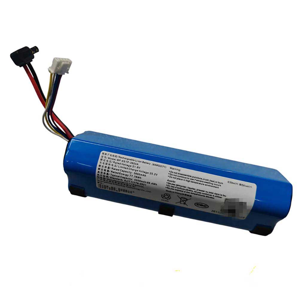21.6V 3600mAh BP-6S1P-3600A Vacuum Cleaner Battery for Narwal S1 max DH2104CYJ