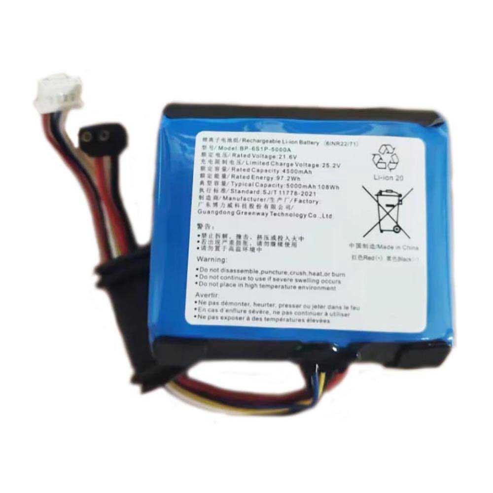 21.6V 5000mAh BP-6S1P-5000A Vacuum Robot Battery for Narwal S3 Max Island BP-6S1P-5000A