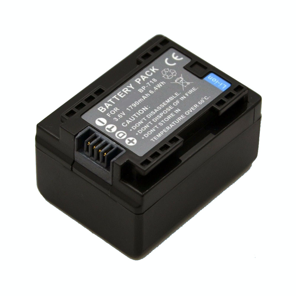 BP-718 1790mAh/6.4WH Replacement battery for Canon VIXIA HF M50 M52 500 M56 M506HF R30 R30032 R36 R38 R306 Camcorder