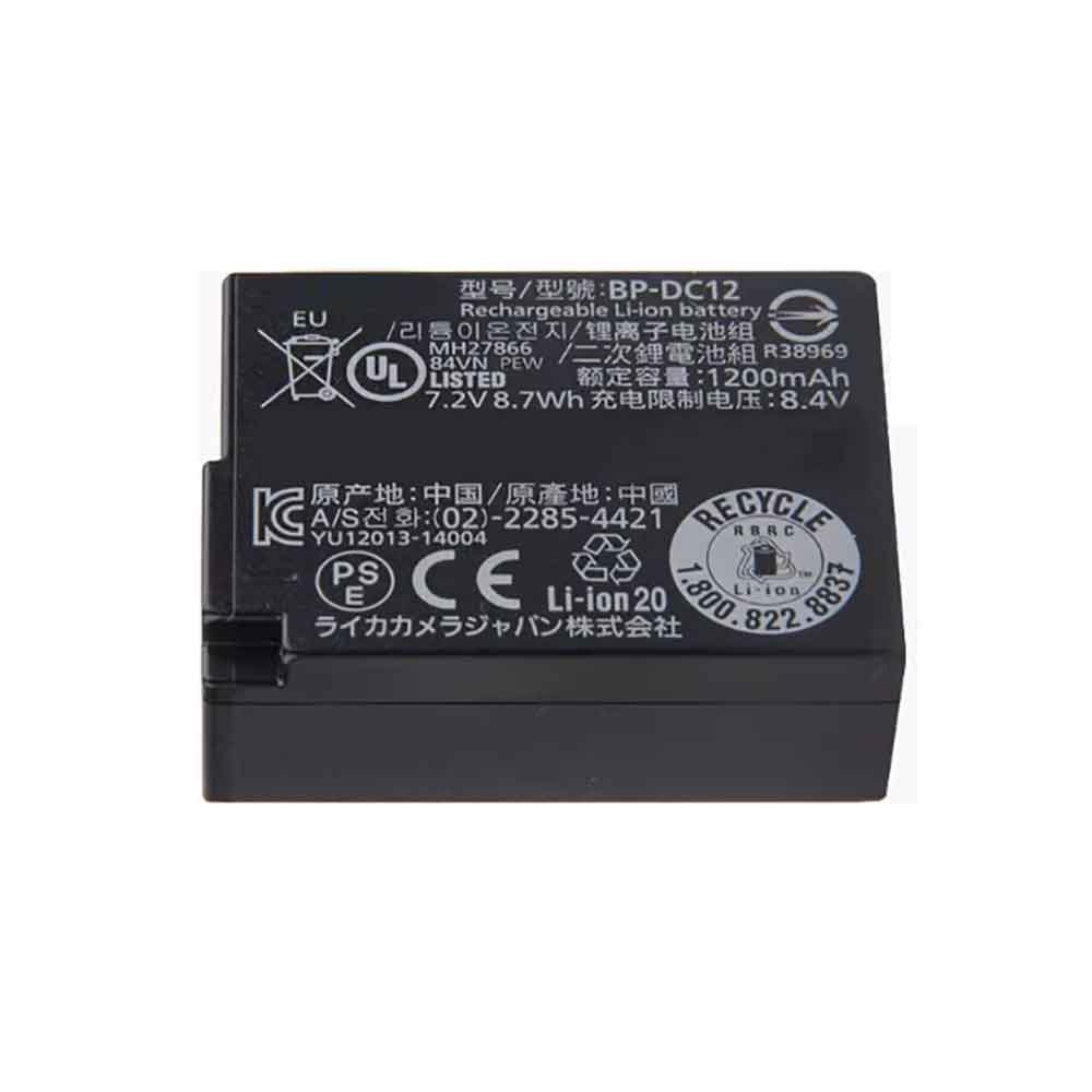 7.2V 1200mAh BP-DC12 Camera Battery for Leica V-LUX 4