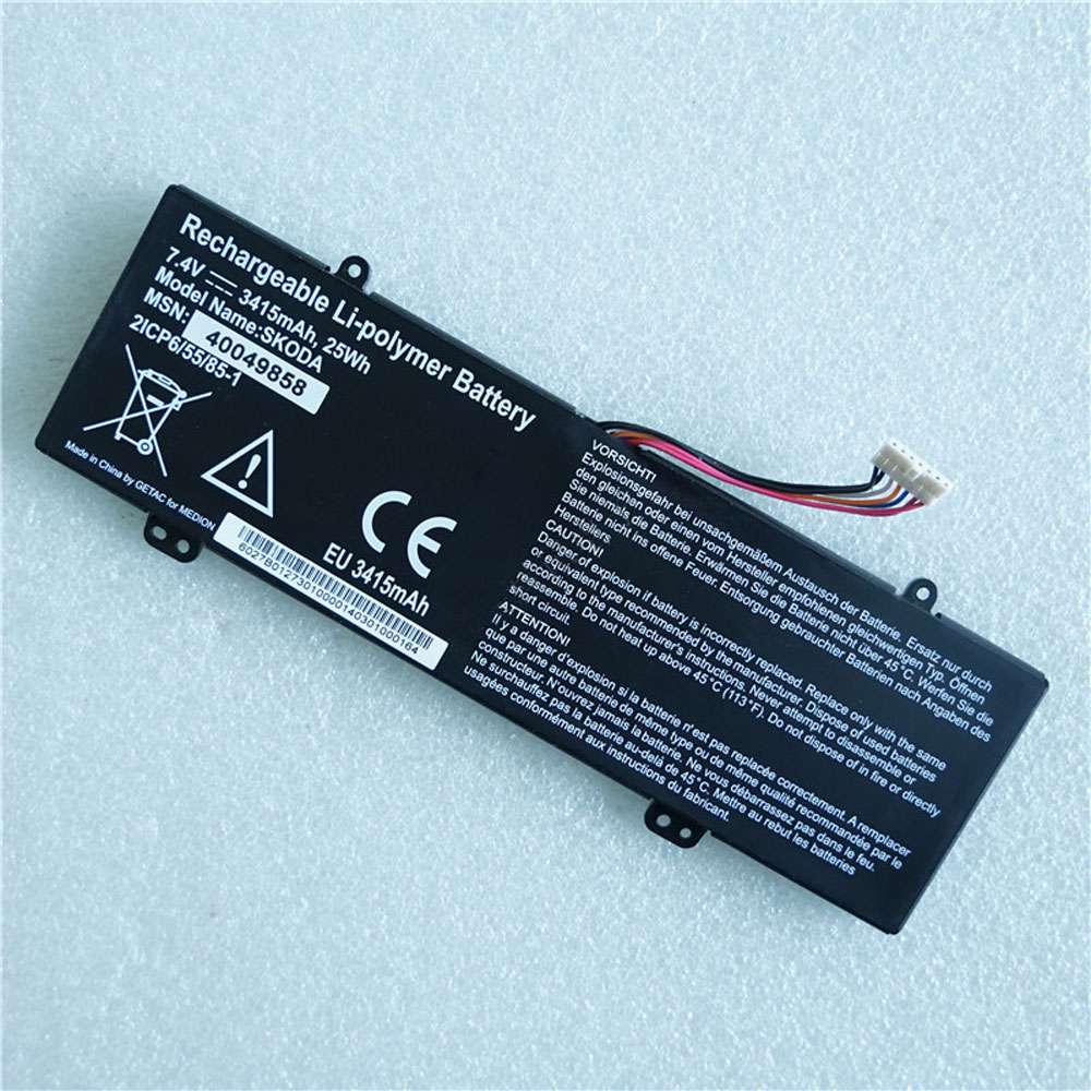 7.4V 3415mAh/25wh BP-SKODA Laptop Battery for SKODA BP-SKODA 3415/21 CA 40049858 2ICP655/85-1 Series