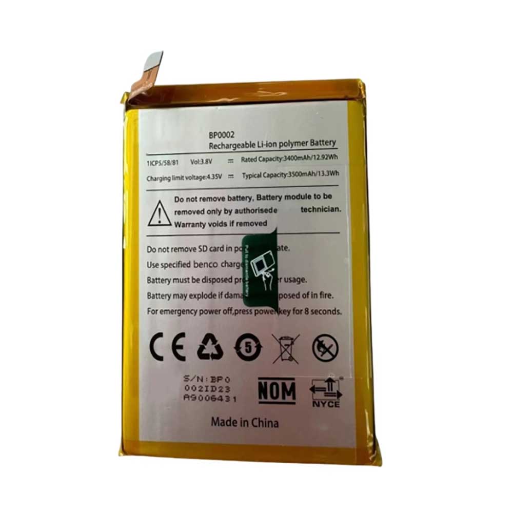 3.8V 3400mAh BP0002 Smartphone Battery for Benco PHONE