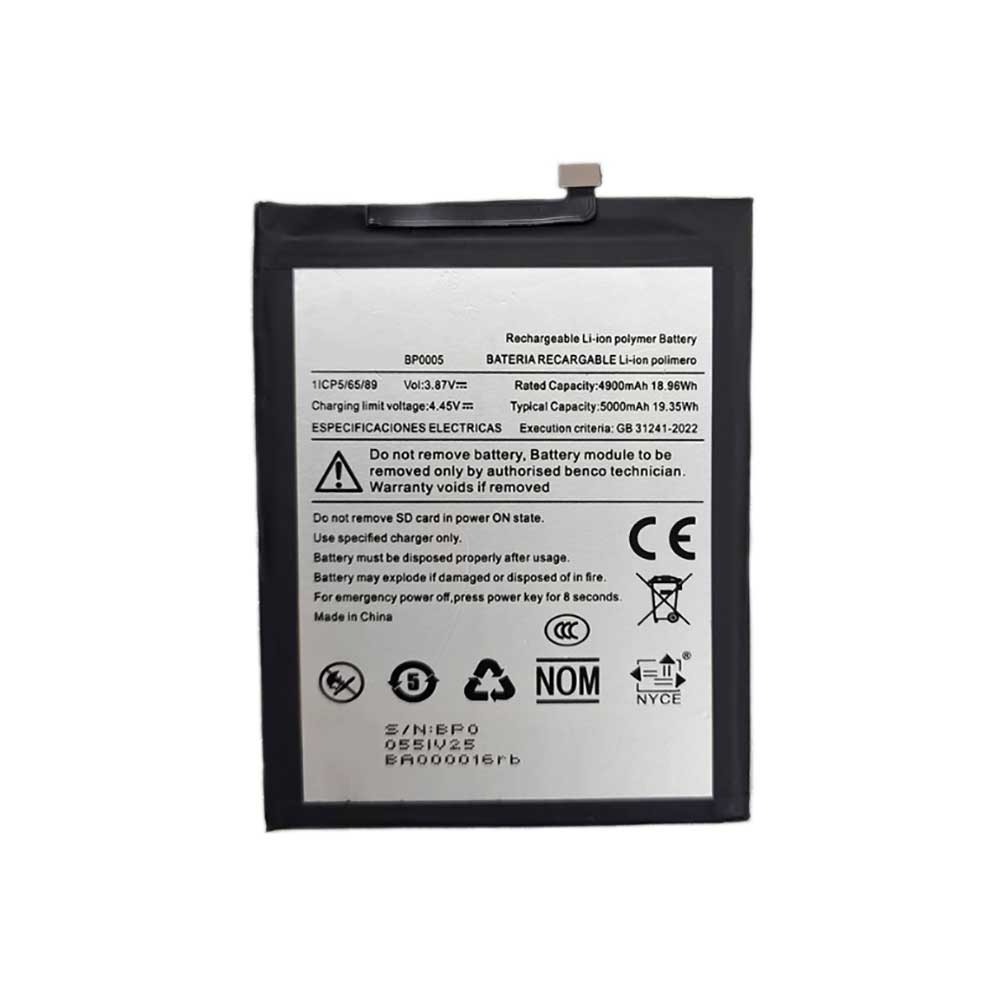 3.87V 5000mAh BP0005 Smartphone Battery for Benco BP0005