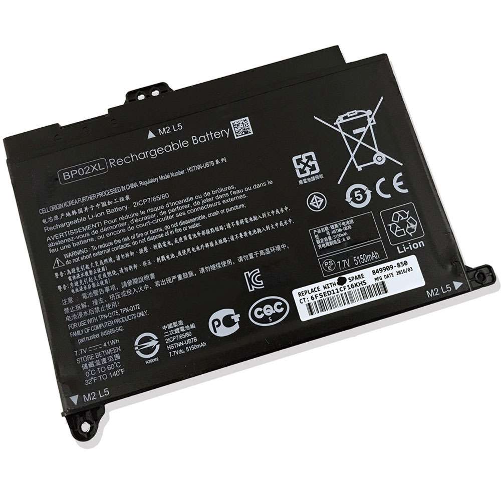 7.7V 41Wh BP02XL Laptop Battery for HP Pavilion Notebook PC 15 15-AU010WM 15-AU018WM