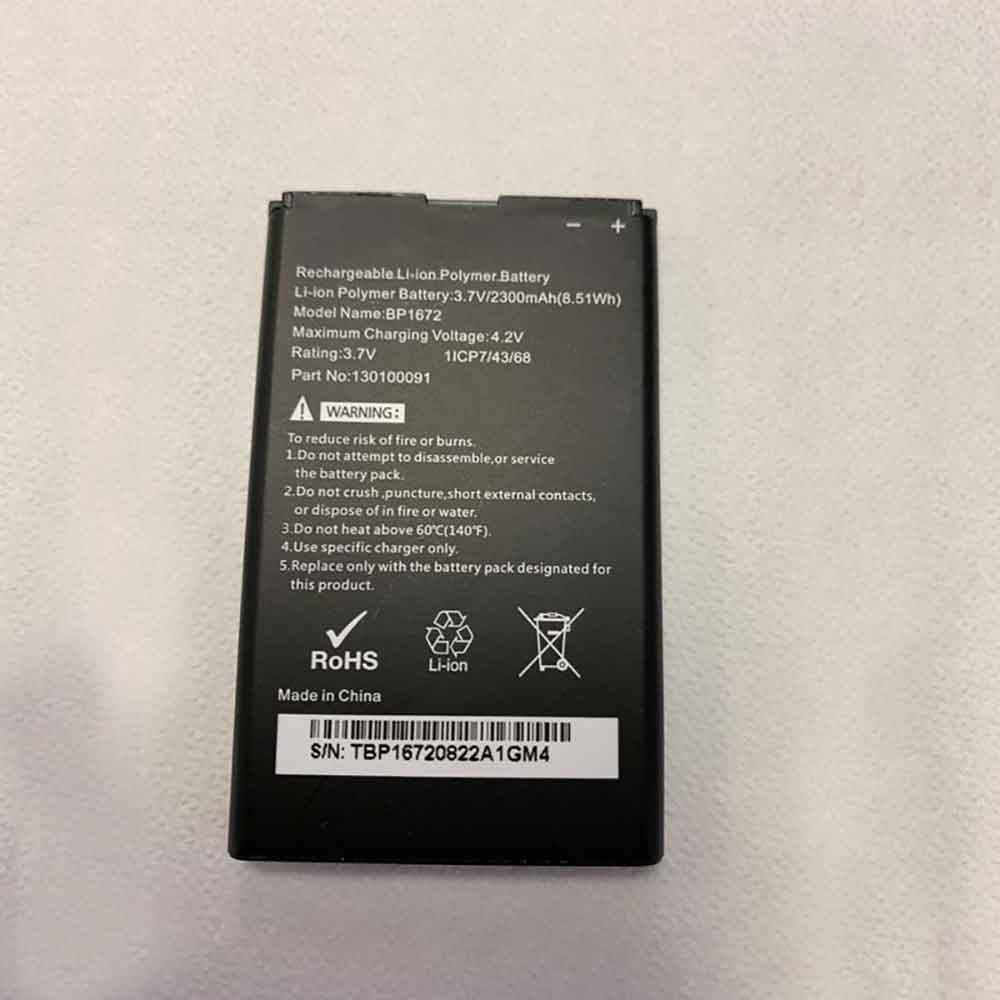 3.7V 2300mAh BP1672 Electronic Batteries for Moxee BP1672 130100091