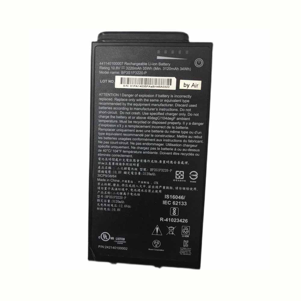 10.8V/12.6V 3220mAh/35Wh BP3S1P3220-P Laptop Battery for Getac A140 441140100007