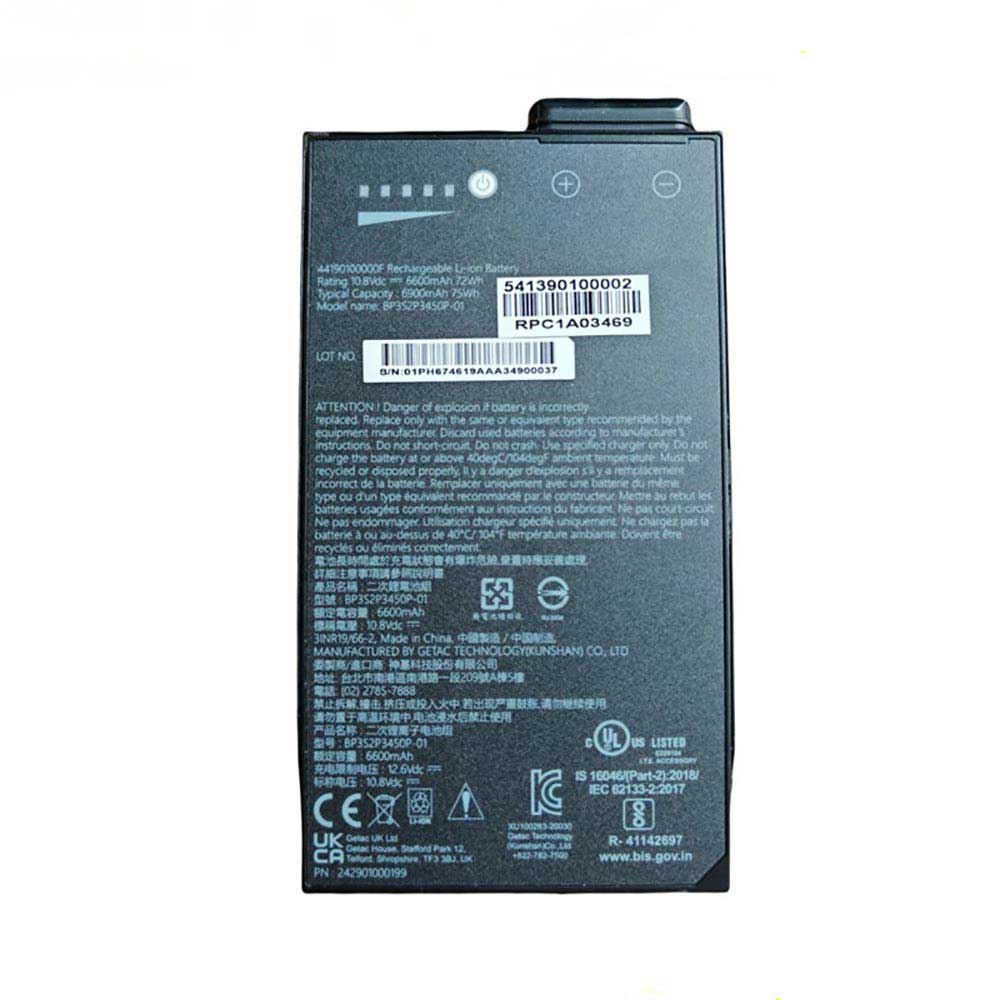10.8V 6600mAh BP3S2P3450P-01 Laptop Battery for Getac BP3S2P3450P-01