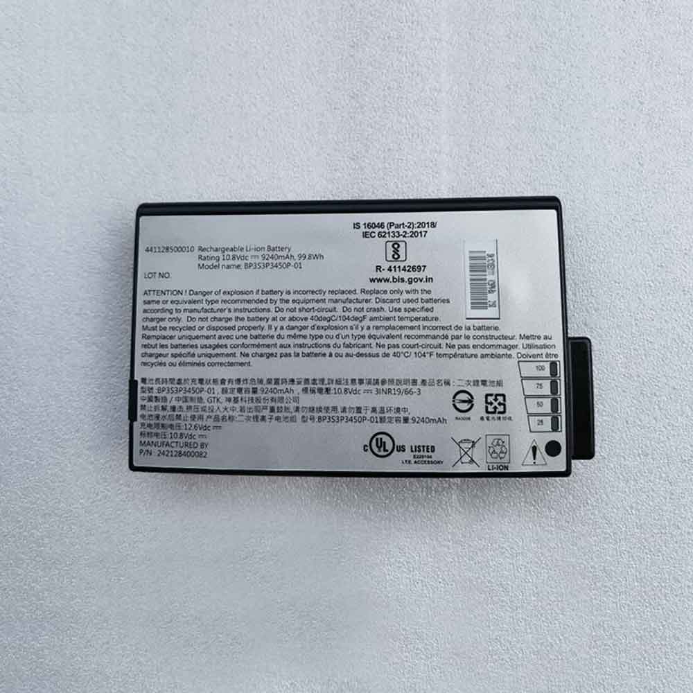 10.8V 9240mAh BP3S3P3450P-01 Laptop Battery for Getac X500 V100 V200 V1010 S400 B300