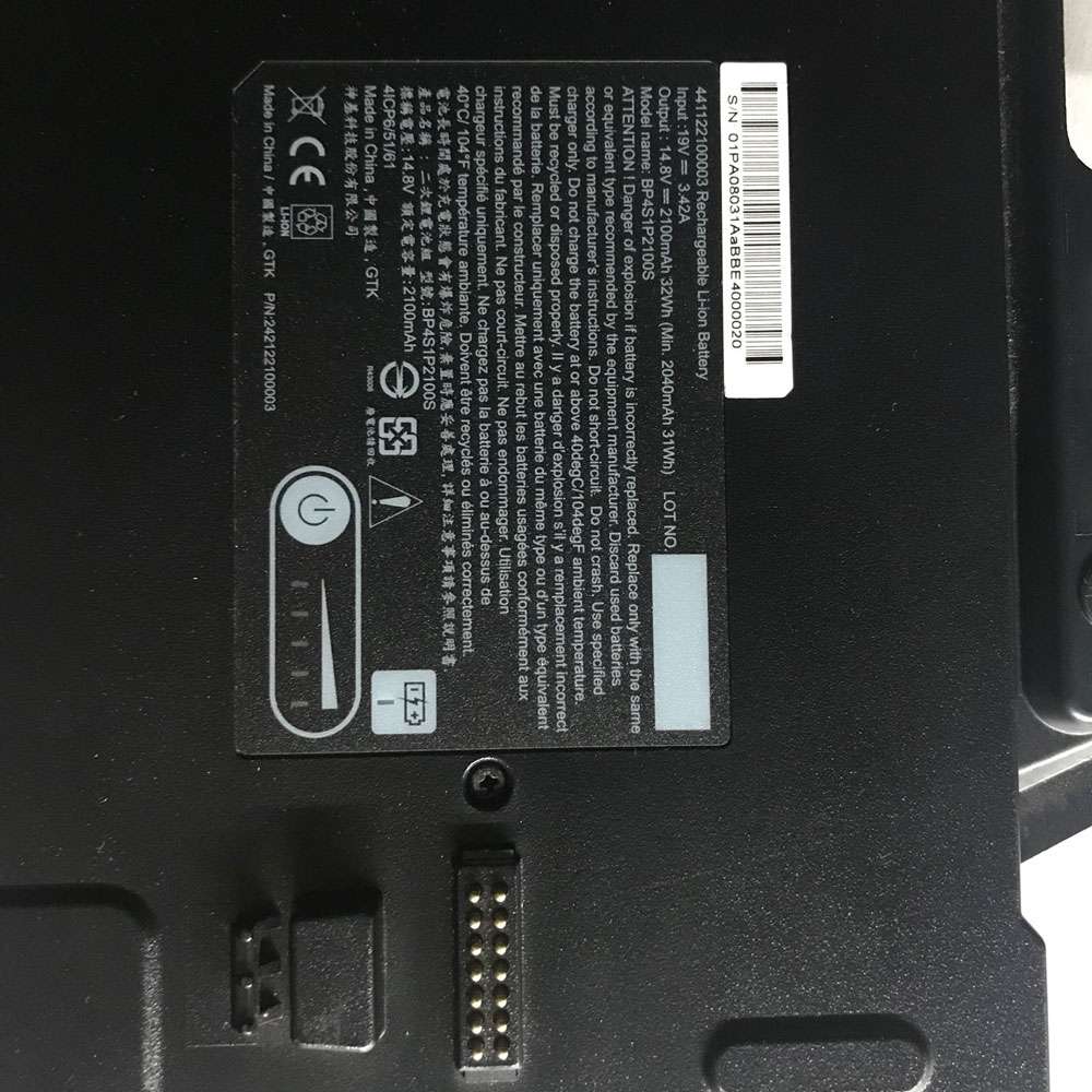 Getac 4ICP6/51/61 441122100003 Series battery
