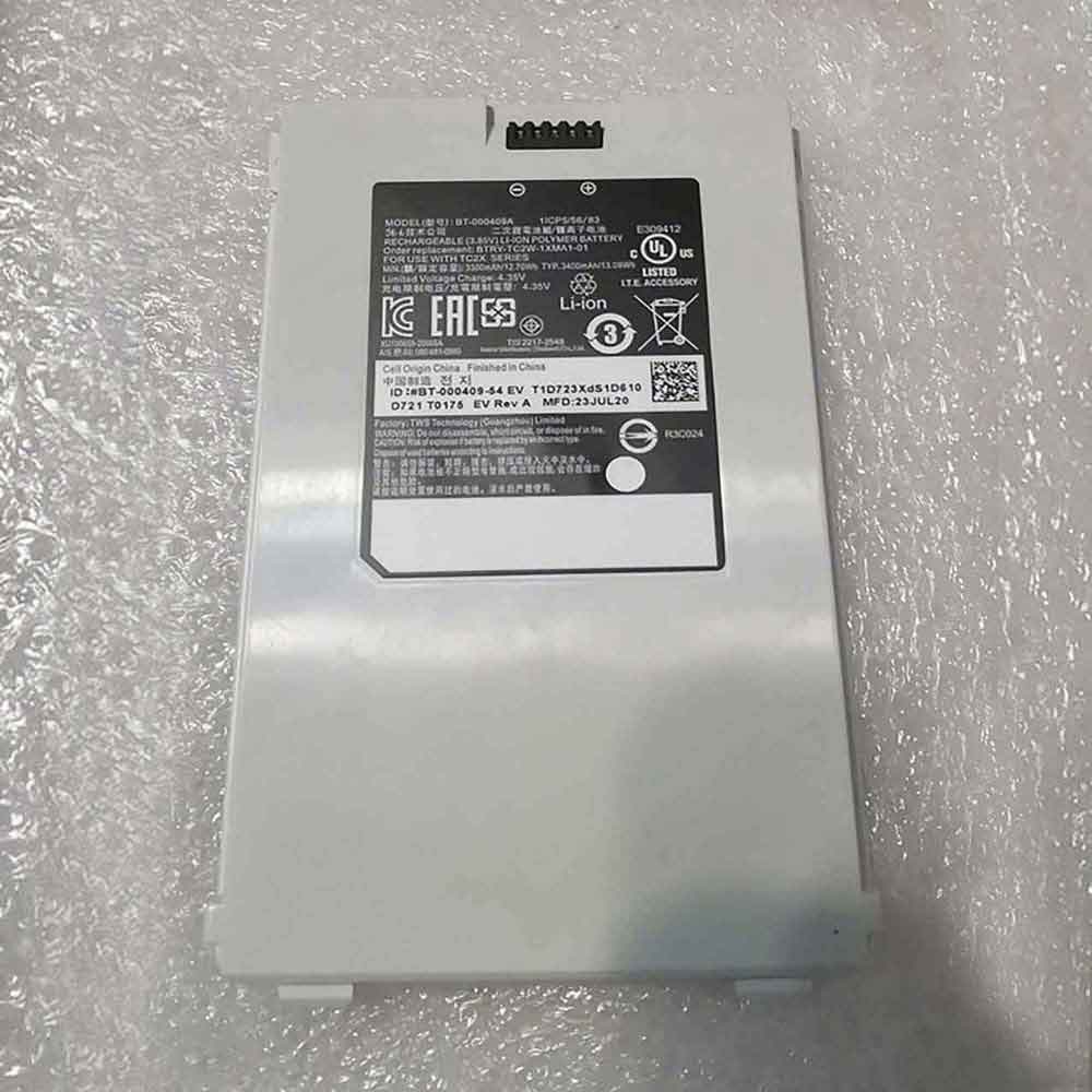 3.8V 4.35V 3100mAh 11.78Wh BT-000409A Barcode Scanners Battery for Zebra TC2X