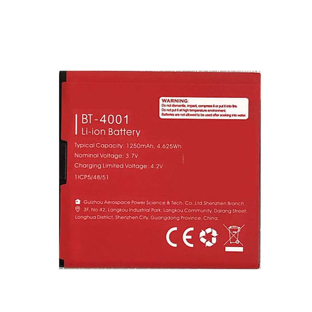 3.7V/4.2V 1250mAh/4.625WH BT-4001 Smartphone Battery for Leagoo BT-4001