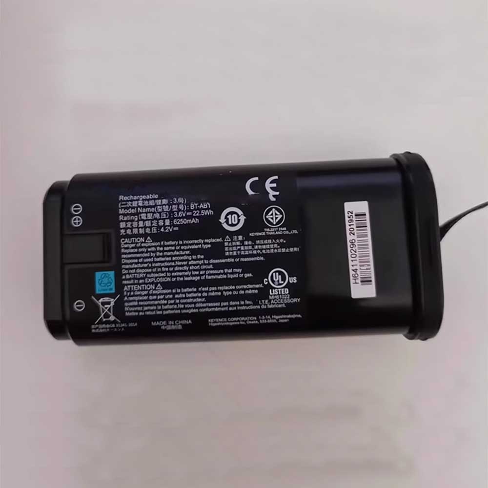 3.6V 6250 mAh/22.5Wh BT-AB1 Barcode Scanners Battery for Keyence BT-AB1