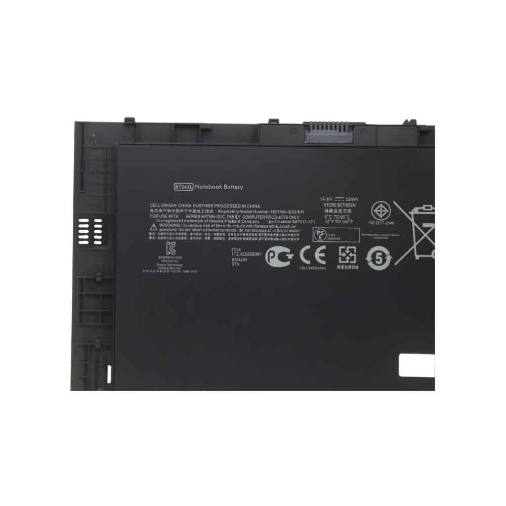 14.8V 3400mAh BT04XL Laptop Battery for HP EliteBook Folio 9470 9470m Ultrabook