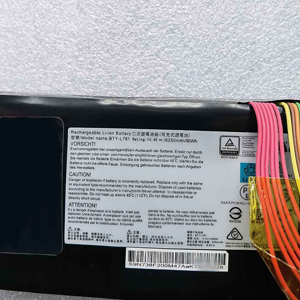 MSI GT83 GT73 GT62VR battery