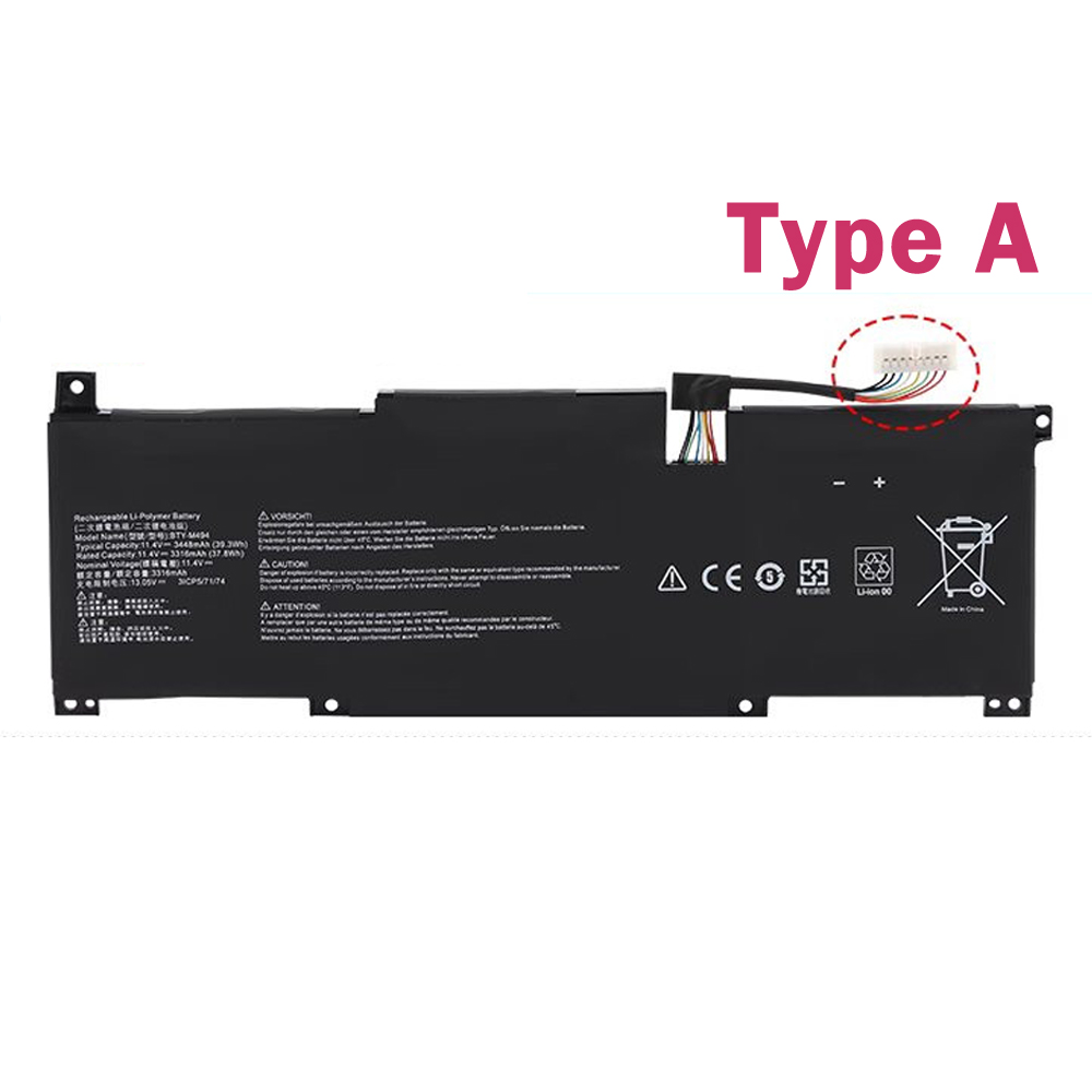 11.4V 3316mAh BTY-M494 Laptop Battery for MSI BTY-M494