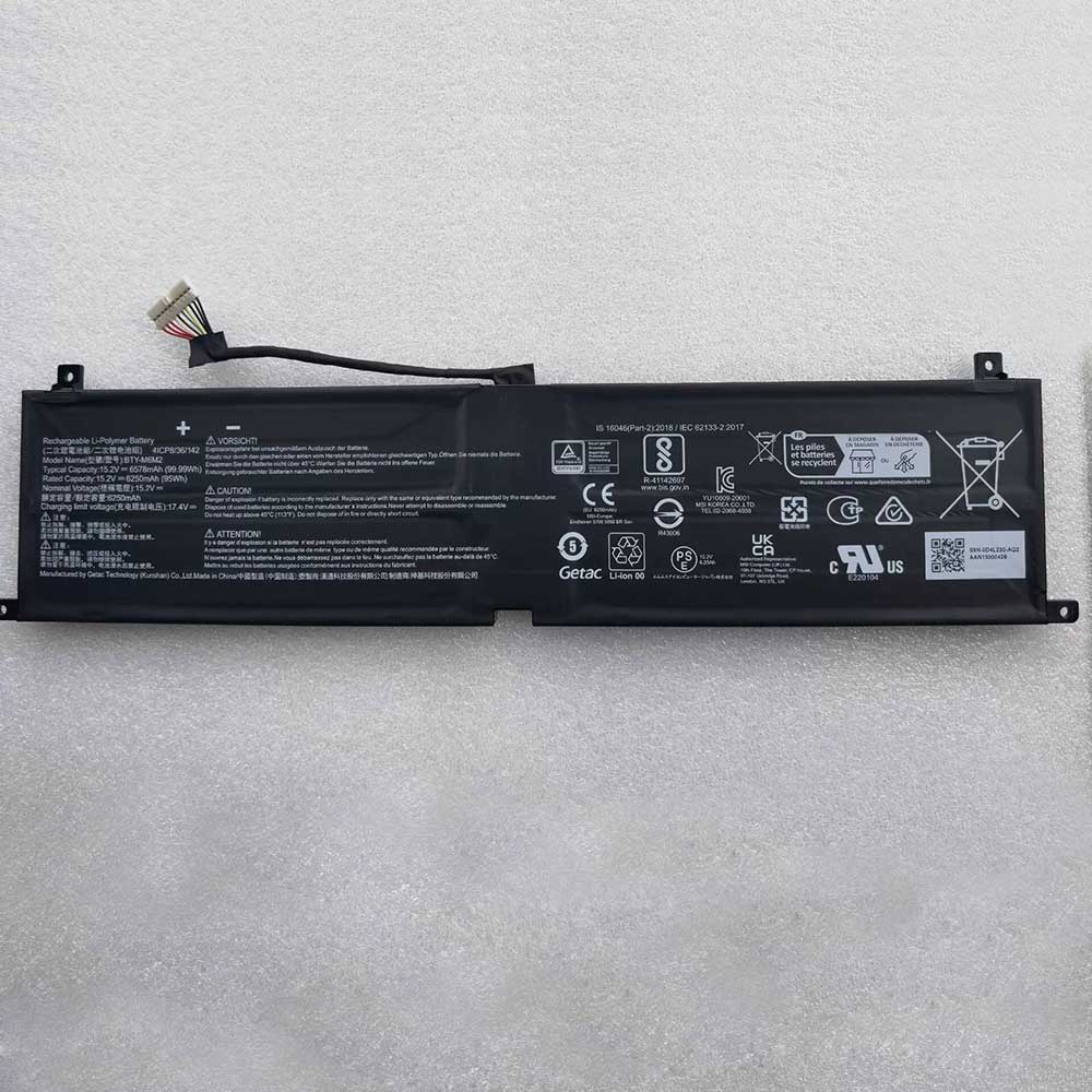15.2V 6250mAh BTY-M6M2 Laptop Battery for MSI MS-15F2 MS-15F3 MS-15F4