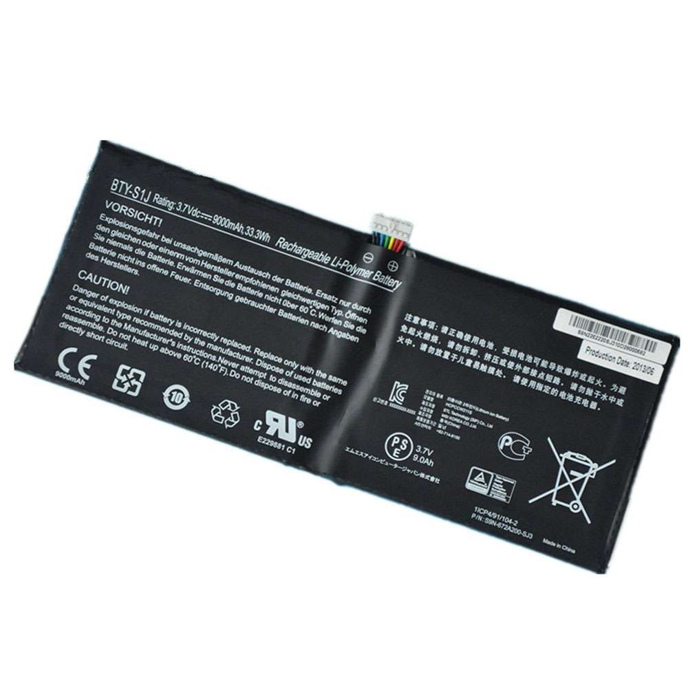 3.7V 33.3Wh/9000mAh BTY-S1J Tablet Battery for MSI W20 3M-013US 11.6-Inch Series Tablet