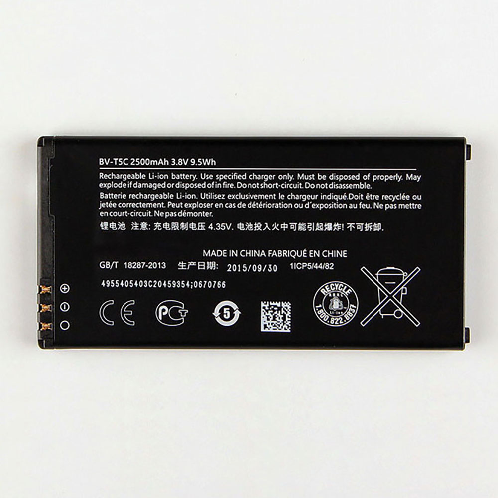 3.8V/4.35V 2500mAh/9.5Wh BV-T5C Smartphone Battery for Microsoft Lumia 640 RM-1109 RM-1072 RM-1073