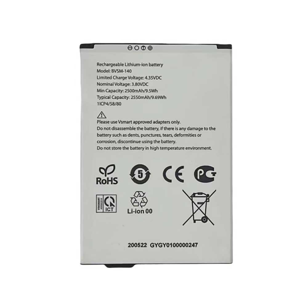 3.8V 2500mAh/9.5Wh BVSM-140 Smartphone Battery for Vsmart BVSM-140