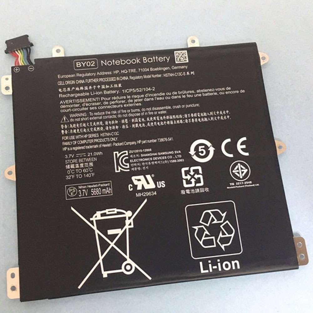 3.7V 21.0Wh BY02 Tablet Battery for HP 7600US Slate 8 Plus &amp; Slate 8 Pro HSTNH-C13C-S